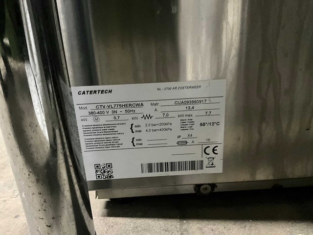 Catertech ctv-vl775hercwa vaatwasmachine - afbeelding 5 van  5