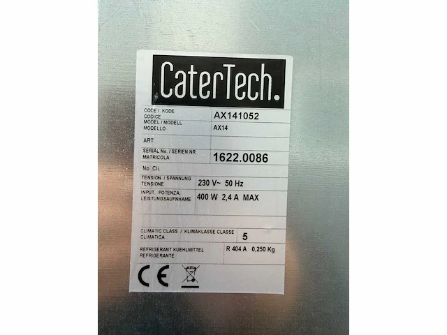 Catertech ongebruikt - dubbel deurs 1400l - koelkast - afbeelding 7 van  8
