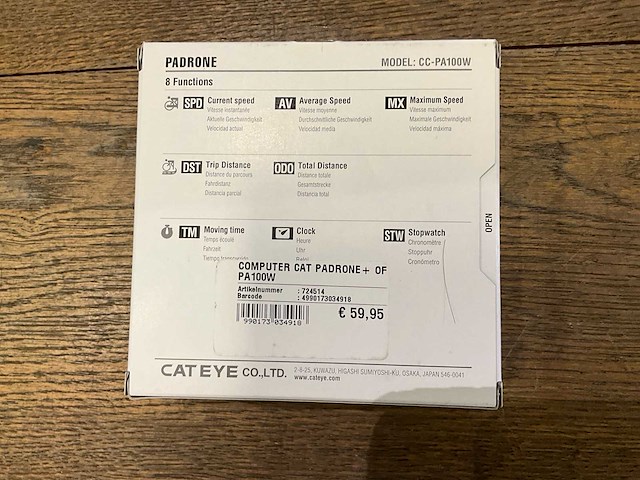 Cateye padrone+ fietscomputer (4x) - afbeelding 2 van  3