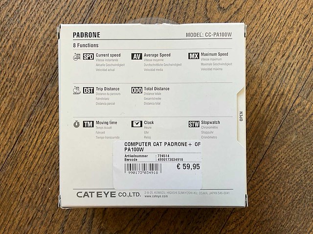 Cateye padrone+ fietscomputer - afbeelding 2 van  2