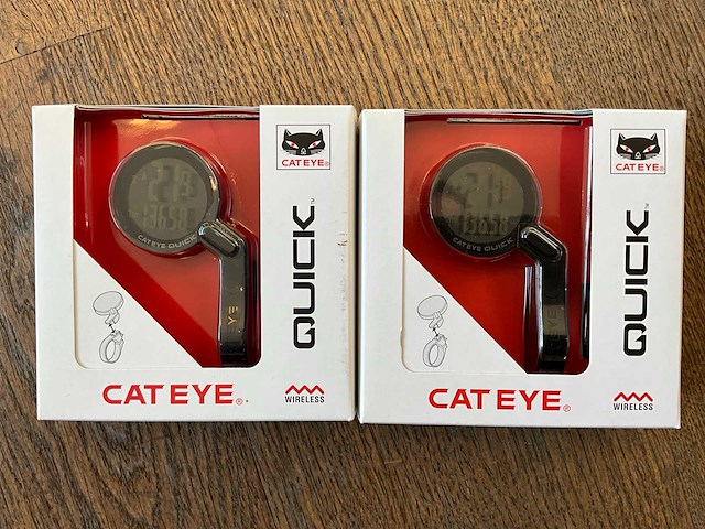 Cateye quick fietscomputer (2x) - afbeelding 1 van  2