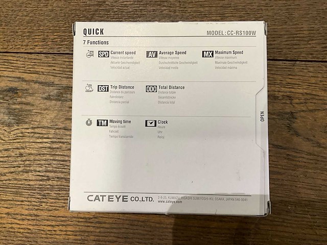 Cateye quick fietscomputer - afbeelding 2 van  3