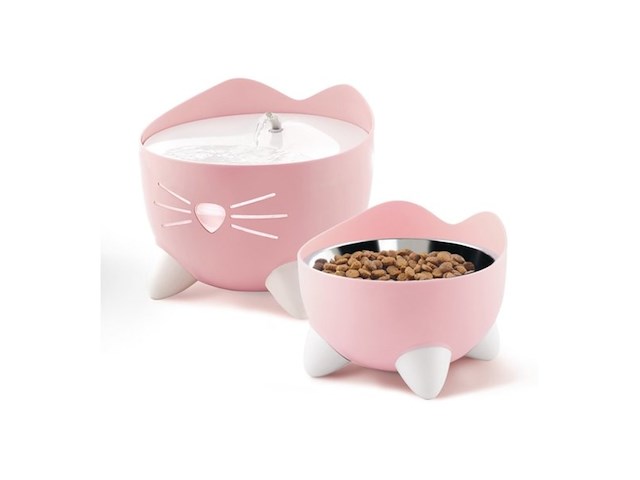 Catit pixi fountain combo kit pink wit - afbeelding 1 van  1