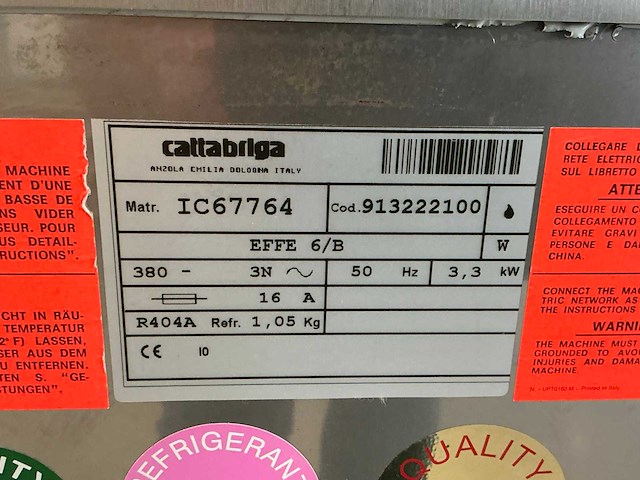 Cattabriga effe6/b verticale ijsmachine - afbeelding 6 van  6