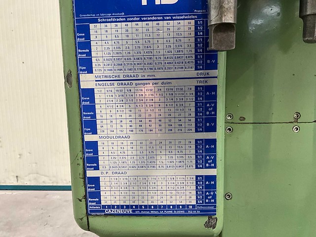 Cazeneuve hb conventionele draaibank - afbeelding 15 van  26