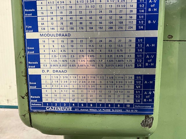 Cazeneuve hb conventionele draaibank - afbeelding 18 van  26