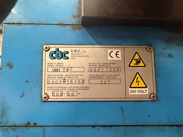 Cbc - 2002 - uni 70/c - pijp- en buisbuiger - afbeelding 5 van  11