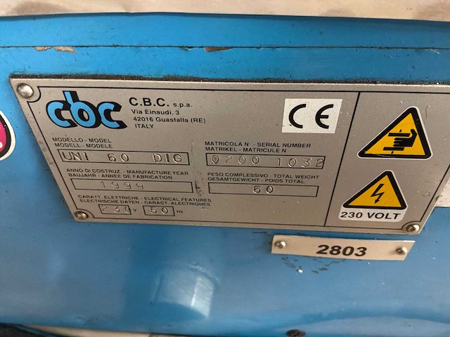 Cbc uni 60 dig pijpenbuig machine - afbeelding 3 van  5