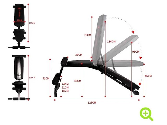 Cclife - fitness trainingsbank - afbeelding 2 van  2