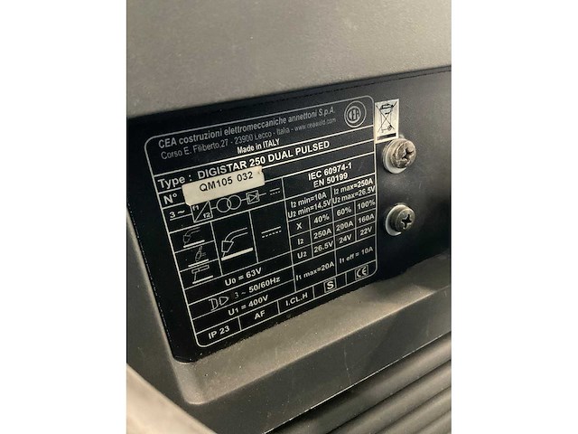 Cea digistar 250 dual pulsed mig lasapparaat - afbeelding 6 van  6