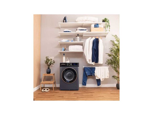 Cecotec bolero dresscode 8610 wasmachine voorlader 8 kg 1400 rpm blauw- duits display - afbeelding 1 van  6