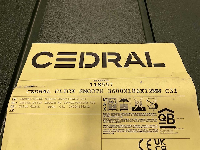 Cedral gevelstrook - brandklasse a2 - engelsgroen - 360x18,6x1,2 cm (144x) - afbeelding 3 van  5