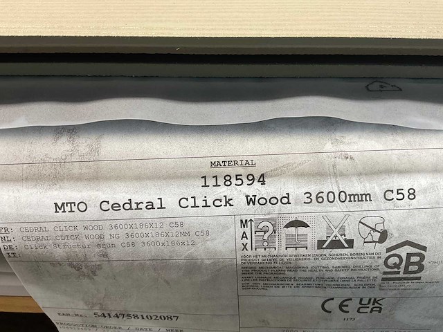 Cedral gevelstrook - brandklasse a2 - olijfgroen - 360x18,6x1,2 cm (68x) - afbeelding 6 van  8