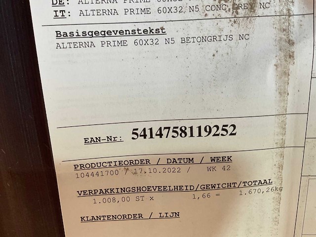 Cedral leisteen - brandklasse a2 - betongrijs - 60x32 cm (1008x) - afbeelding 3 van  11