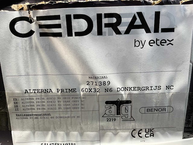 Cedral leisteen - brandklasse a2 - donkergijs - 60x32 cm (1008x) - afbeelding 7 van  9