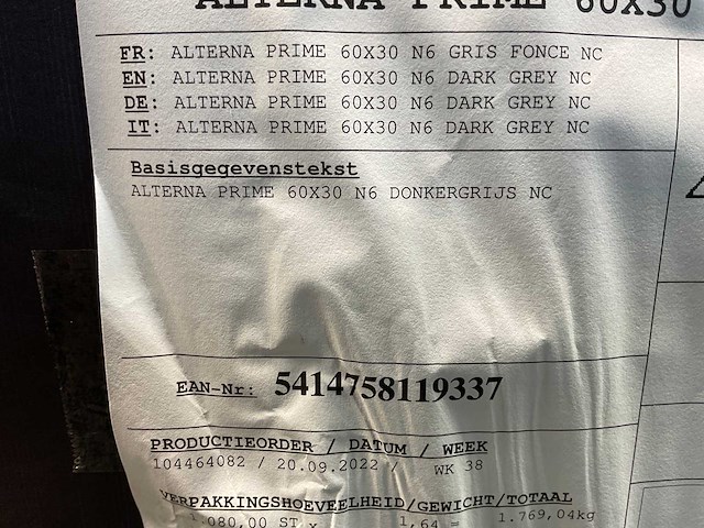 Cedral leisteen - brandklasse a2 - donkergrijs - 60x30 cm (1080x) - afbeelding 3 van  11