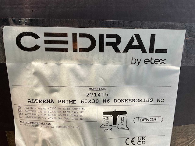 Cedral leisteen - brandklasse a2 - donkergrijs - 60x30 cm (1080x) - afbeelding 2 van  11