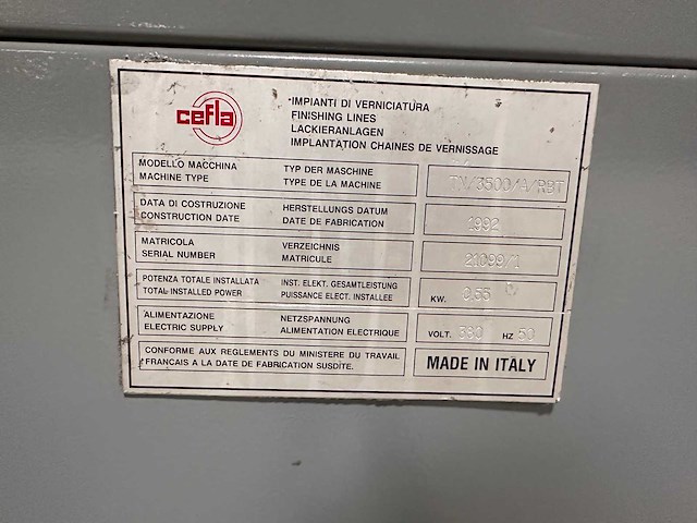 Cefla - orma - tn 3500/1/rbt - i 413 - borstelmachine + lijmwals - afbeelding 15 van  24