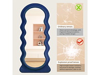 Ceiever onregelmatige golvende spiegel 160 x 60 cm blauw - afbeelding 1 van  1