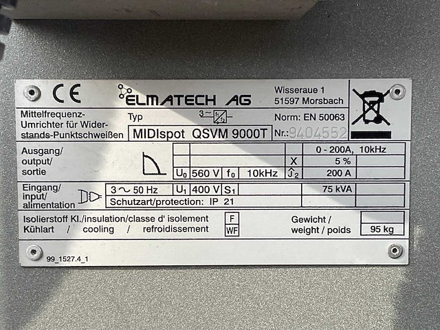 Celette midispot qsvm 9000t weerstand lasapparaat - afbeelding 6 van  7