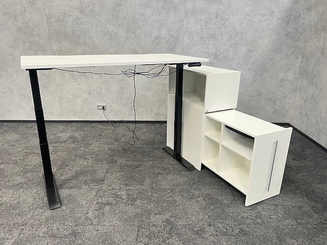 Celexon/ ceka - elektrisch zit-sta bureau 160x80 met kast - afbeelding 5 van  8