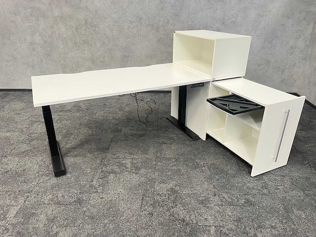 Celexon/ ceka - elektrisch zit-sta bureau 160x80 met kast - afbeelding 12 van  15