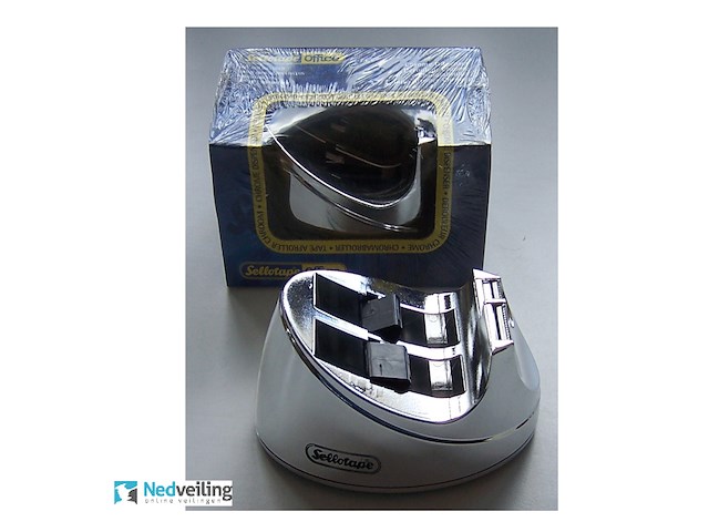 Cellotape dubbele tape dispenser chrome - afbeelding 1 van  3
