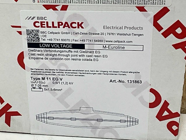 Cellpack verbindingsmof met giethars (5x) - afbeelding 2 van  2