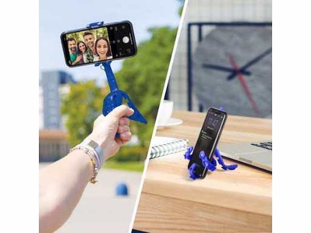 Celly flexible houder voor camera, squiddy. blauw - afbeelding 3 van  4