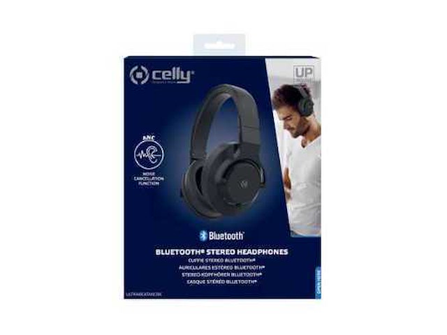 Celly headphones, model beatancbk, bluetooth stereo headphones, active noice cancelling wit - afbeelding 2 van  2