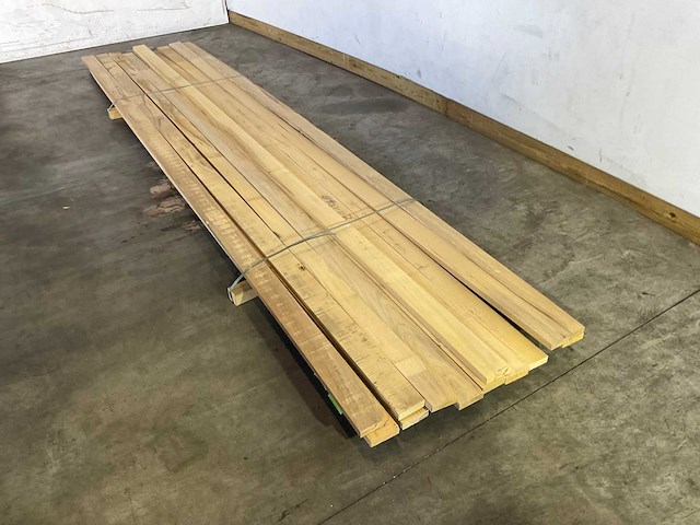Celtis hardhouten plank - 488x10,5x3 cm (13x) - afbeelding 2 van  3