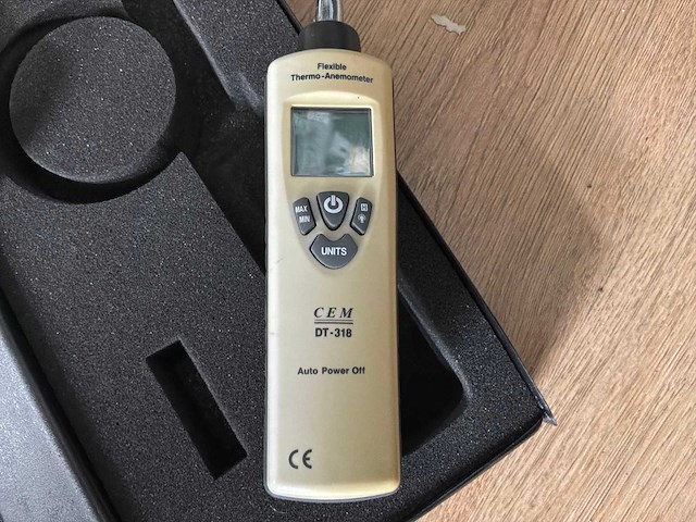 Cem dt-318 digitale thermo-anemometer (3x) - afbeelding 2 van  7