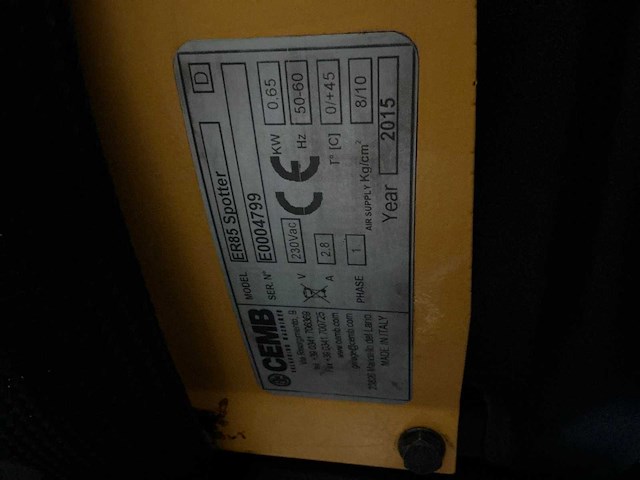 Cemb - 2015 - er85 spotter - banden balanceerapparaat - afbeelding 2 van  6