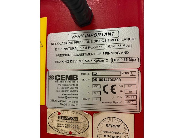 Cemb - c211 - truck & personenwagen balanceer apparaat - afbeelding 7 van  7