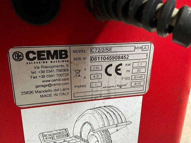 Cemb c72/2/se banden balanceerapparaat - afbeelding 7 van  7