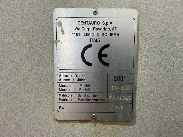 Centauro - 2001 - sc600 - lintzaagmachine - afbeelding 19 van  25