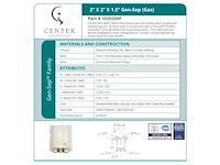 Centek generator exhaust separator 2 inch - 1020200 - afbeelding 2 van  10