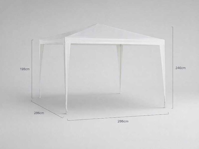 Central park - basic tonnelle - partytent - 286x286x246 cm - afbeelding 2 van  8