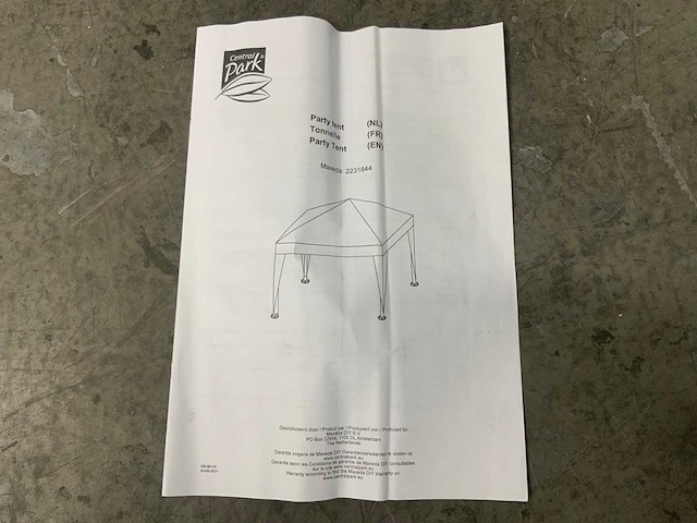 Central park - basic tonnelle - partytent - 286x286x246 cm - afbeelding 7 van  8