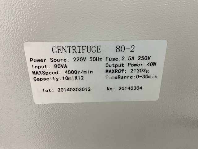 Centrifuge 80-2 centrifuge - afbeelding 6 van  6