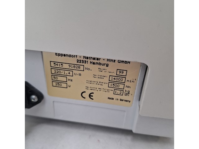 Centrifuge , eppendorf, 5415 c, 1999 - afbeelding 2 van  10