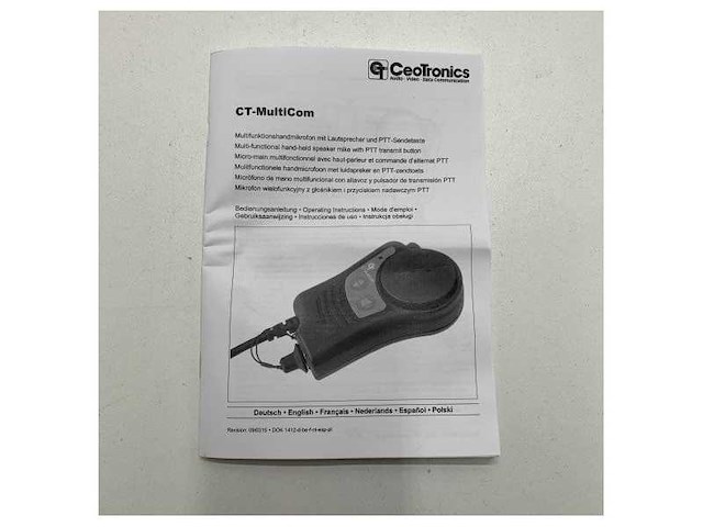 Ceotronics ct-multicom speaker mic - mtp850s - afbeelding 6 van  6