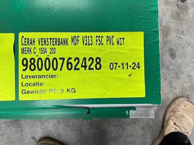 Cerah mdf vensterbanken pvc wit (99x) - afbeelding 4 van  4