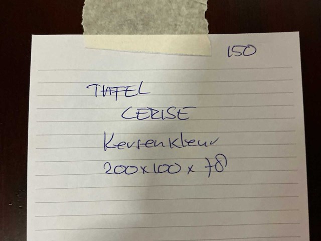 Cerise eetkamertafel 200cm - afbeelding 4 van  4