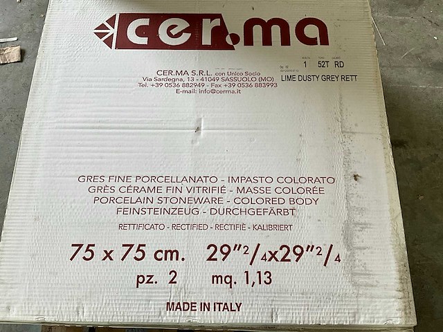 Cerma - lime dust grey - 75 x 75 cm - 12m2 vloertegel - afbeelding 4 van  5