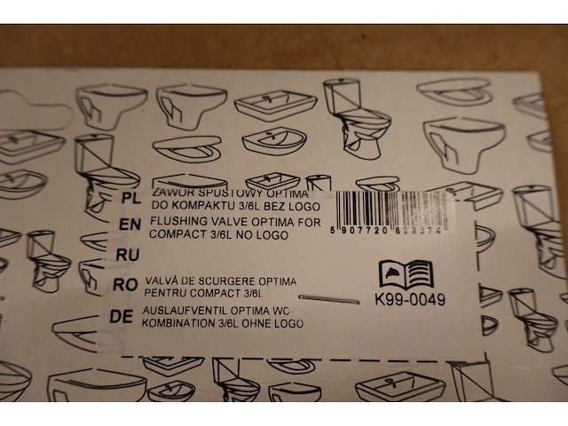 Cersanit - flush valve (optima) - - spoelventiel voor toiletreservoir (13x) - afbeelding 2 van  6