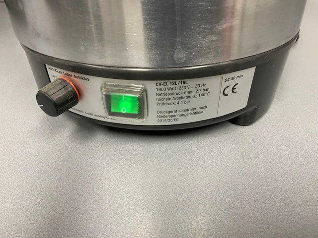Certoclav labor cv-el 12l/18l autoklaaf - afbeelding 6 van  9
