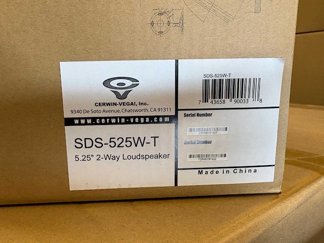 Cerwin vega! professionals - sds 525w-t - set speakers - afbeelding 3 van  4