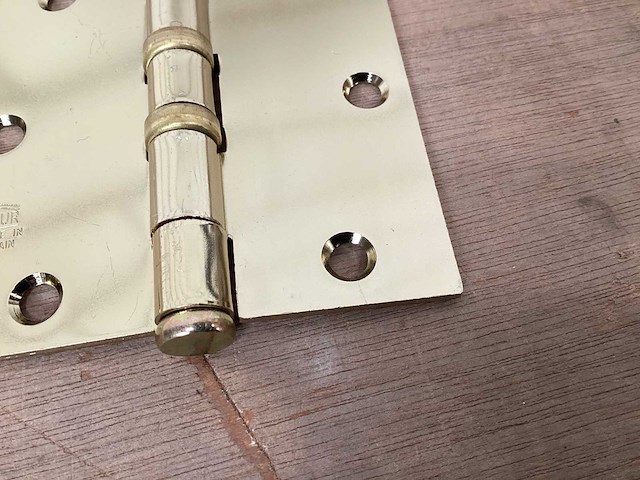 Ceur kogellagerscharnier 89x89 mm, vermessingd (108x) - afbeelding 1 van  2