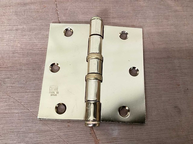 Ceur kogellagerscharnier 89x89 mm, vermessingd (110x) - afbeelding 1 van  2